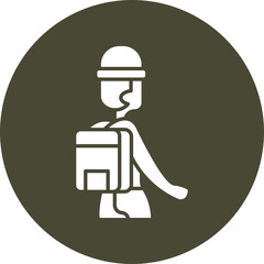 Tourist Glyph Circle Icon