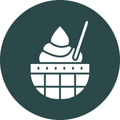 Ice Cream Glyph Circle Icon