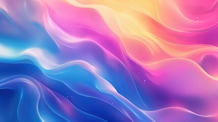 Fototapeta premium Abstract Gradient Waves of Colorful Light in Pink, Blue, and Yellow Tones 