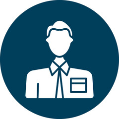 Businessman Glyph Circle Icon
