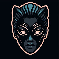 Women Black panther mask for various festivities, parties, activities