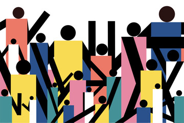 Vector illustration representing vibrant community and movement