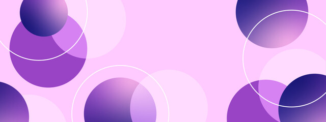 Obraz premium Gradient geometric pattern horizontal banner template. Modern colorful design