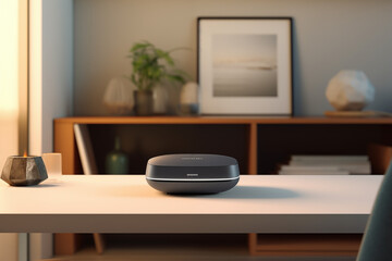 Modern living and kitchen interior with stylish furniture and contemporary design in a home setting