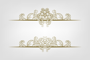 Classic Vintage Baroque Victorian Frames Separator Elements Classic Wedding Invitation