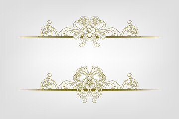 Classic Vintage Baroque Victorian Frames Separator Elements Classic Wedding Invitation