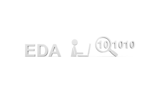EDA concept white background 3d render illustration