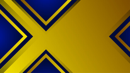 Modern geometric background with minimalist color. Blue and yellow theme design template