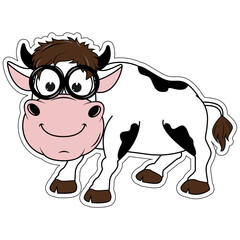 cute cow cartoon