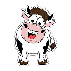 cute cow cartoon