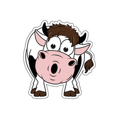cute cow cartoon