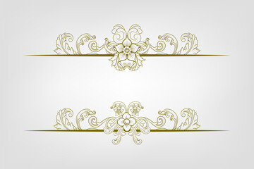 Classic Vintage Baroque Victorian Frames Separator Elements Classic Wedding Invitation