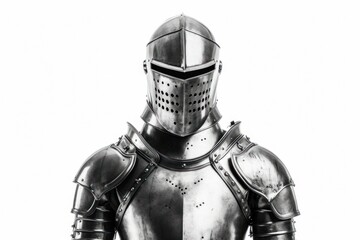 Fototapeta premium Knight white background architecture protection