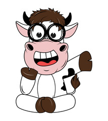 cute cow cartoon