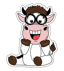 cute cow cartoon