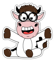 cute cow cartoon