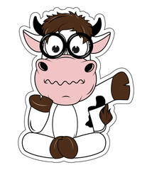 cute cow cartoon