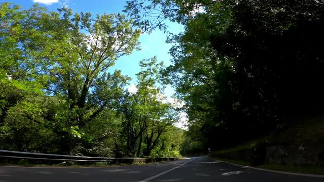 Italy Driving 1111 Dicomano Tuscany