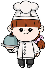 Illustration of Cartoon chef Dream Career and Inspiration for toddler