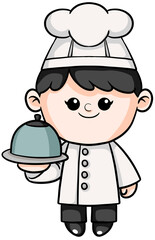 Illustration of Cartoon chef Dream Career and Inspiration for toddler