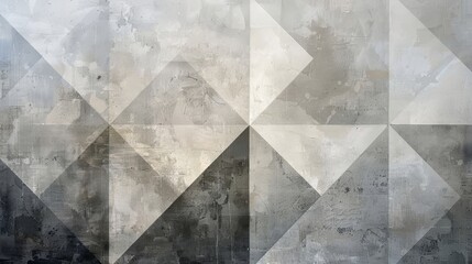 Concrete Wall With Geometric Pattern