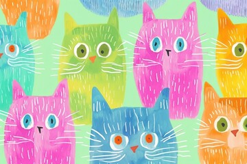 Cat backgrounds pattern animal.