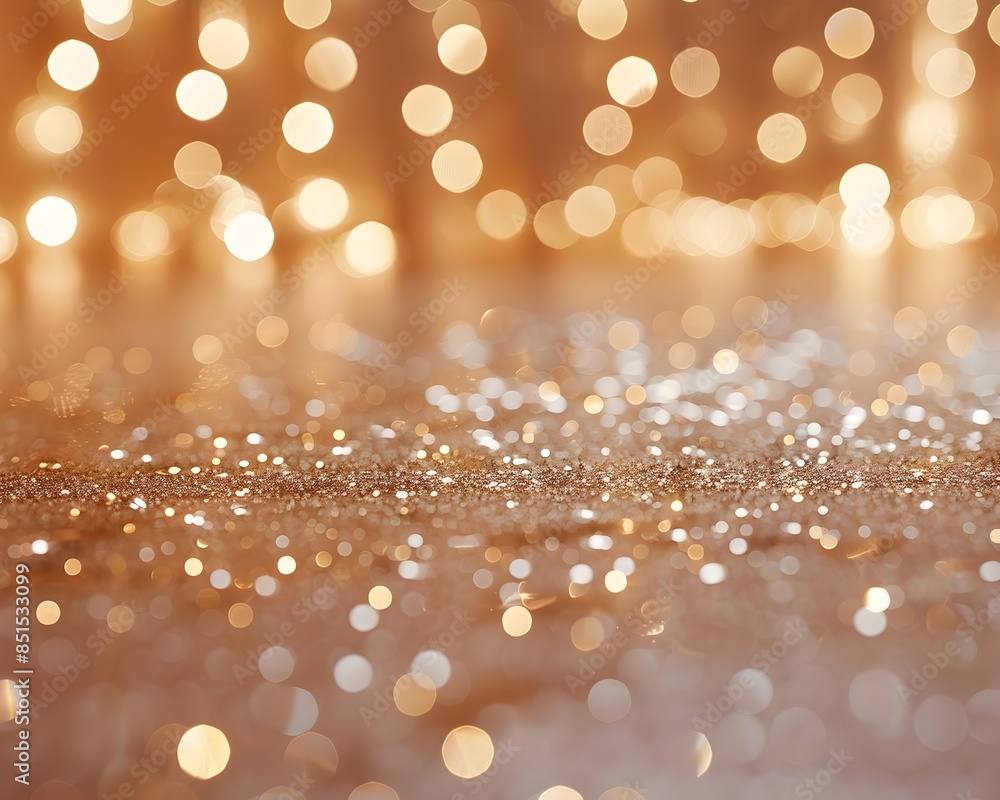 Poster sparkling bokeh backdrop for festive product unveiling or glamorous event presentation