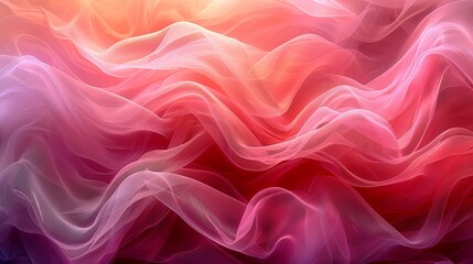 Obraz premium Delicate wisps of pink intertwine with deeper shades of red, creating a dynamic and visually engaging abstract composition. Abstract Backgrounds Illustration, Minimalism,