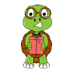 cute turtle animal cartoon
