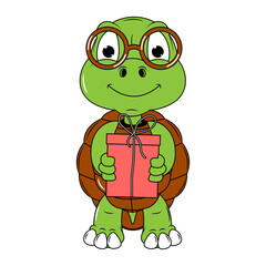 cute turtle animal cartoon