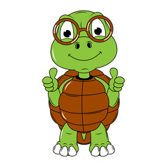 cute turtle animal cartoon