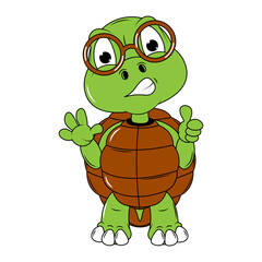 Fototapeta premium cute turtle animal cartoon