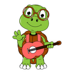 cute turtle animal cartoon