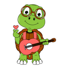 cute turtle animal cartoon