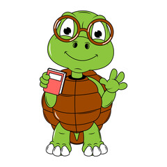 cute turtle animal cartoon