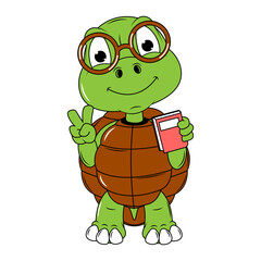 cute turtle animal cartoon