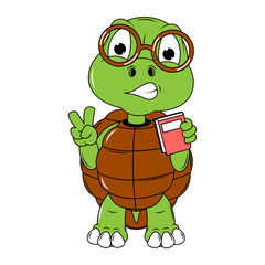 cute turtle animal cartoon