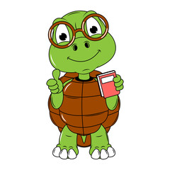 cute turtle animal cartoon