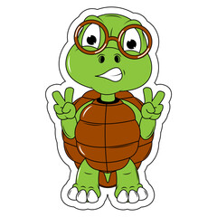 cute turtle animal cartoon