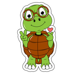 cute turtle animal cartoon