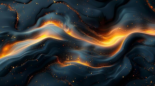 Gleaming gold accents dance across a canvas of deep black, adding a touch of elegance and sophistication to the composition. Abstract Backgrounds Illustration, Minimalism,