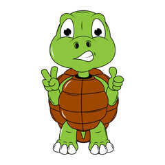 cute turtle animal cartoon