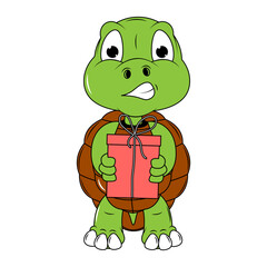 cute turtle animal cartoon