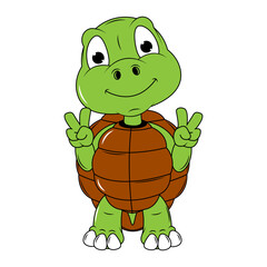 cute turtle animal cartoon