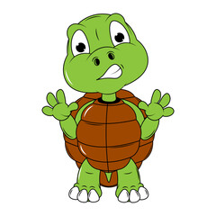 cute turtle animal cartoon