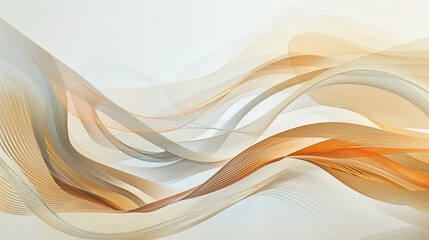 Obraz premium A painting of a wave with a brown color scheme. The painting has a calming and serene mood, as the waves appear to be gently flowing and the colors are soft and soothing