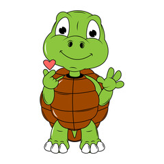 Fototapeta premium cute turtle animal cartoon