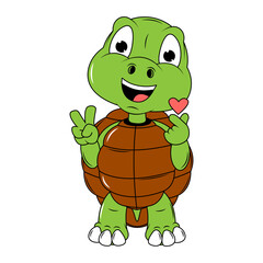 Cute turtle cartoon