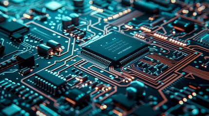 an abstract electronic circuit background