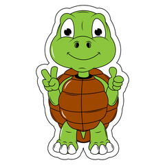 Fototapeta premium Cute turtle cartoon